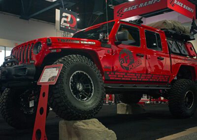 aFe Power's Red Jeep Gladiator on display at SEMA 2019