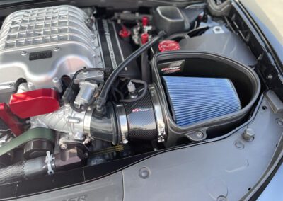 After market aFe Power Intake on 2022 Dodge Challenger SRT Hellcat Widebody engine