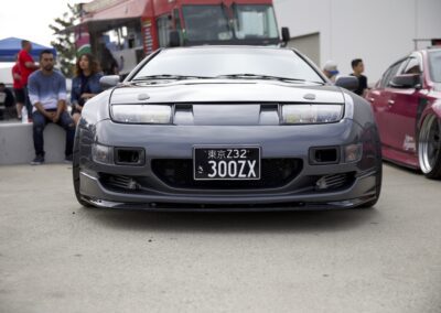 Black Supra with Japanese license plate at aFe Power's Cars and Coffee