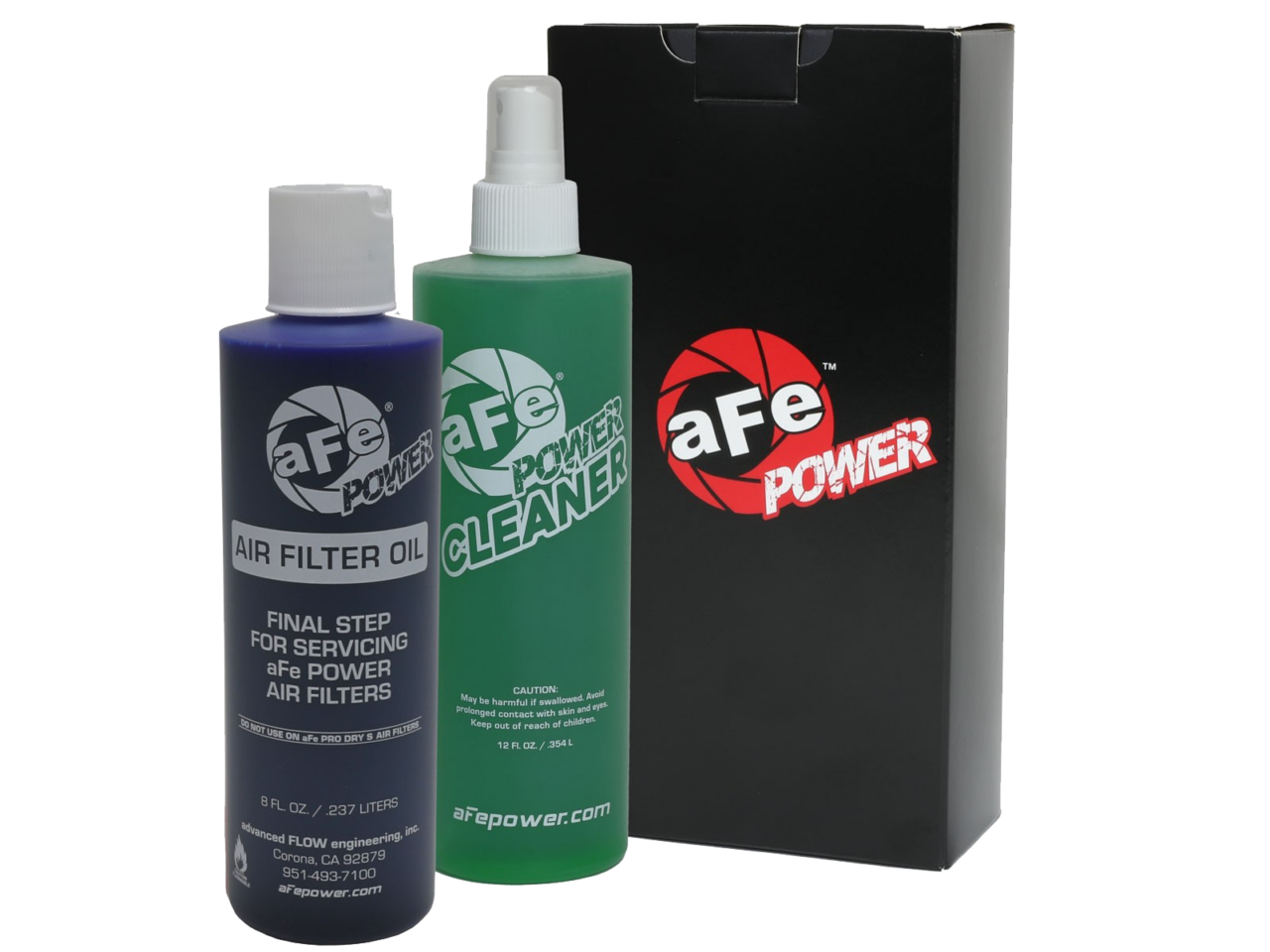 Product image of restoration kit for aFe air filters including cleaner and blue oil