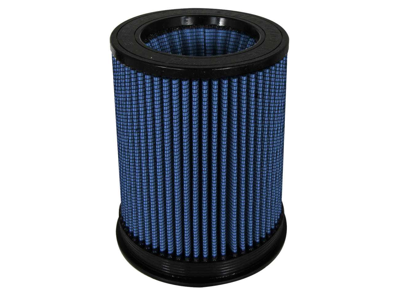 aFe blue oiled Pro 5R air filter on white background