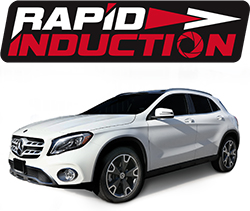 Rapid Induction logo with White benz
