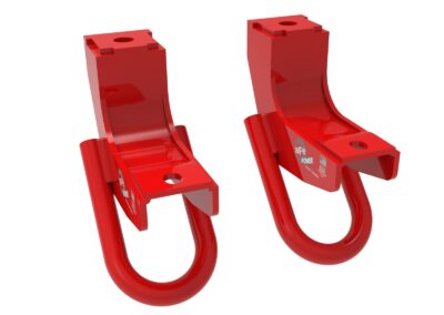 AFE red tow hooks on white background