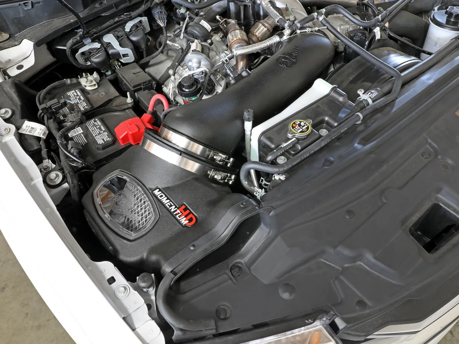 aFe Momentum Cold Air Intake installed in Super Duty 6.7L 