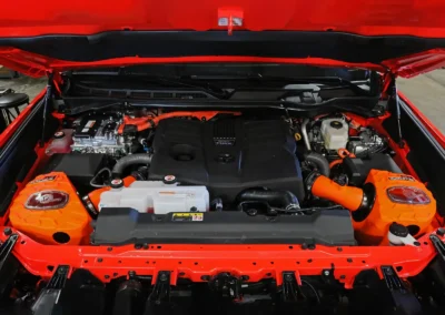 Orange AFE intake kit installed in Sequoia/3rd Gen Tundra