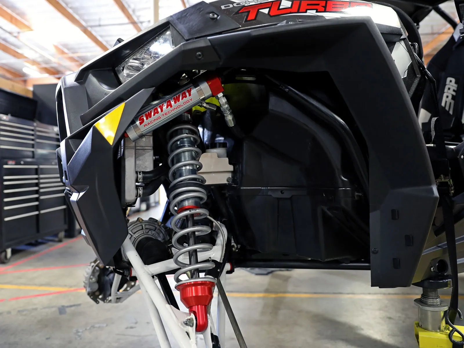 Sway-A-Way 2.5 Front Piggyback Coilover Kit with Compression Adjusters - Polaris RZR XP1000/XP Turbo 14-16