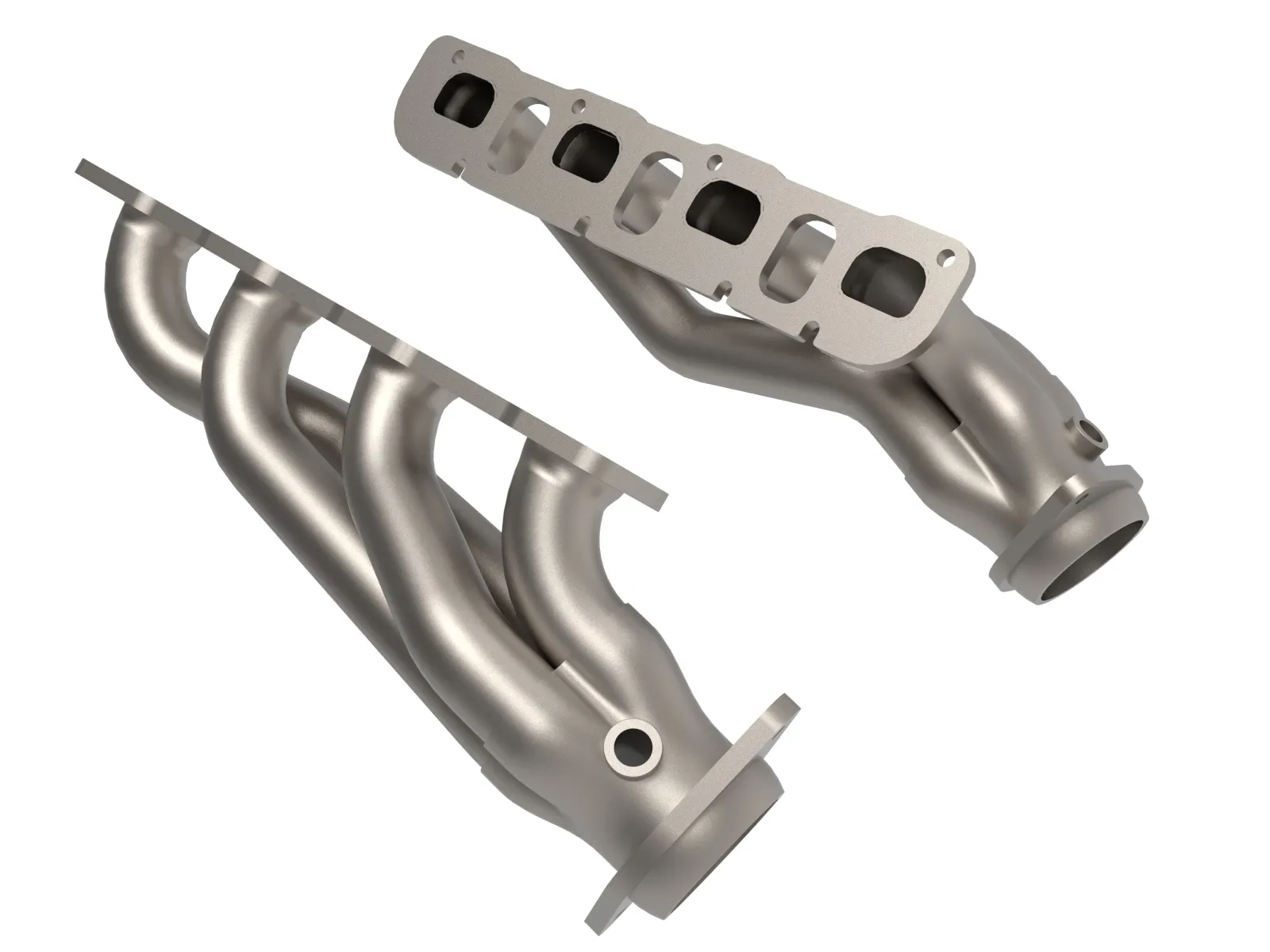 Shorty headers with cerakote coating for Durango SRT Hellcat on white background