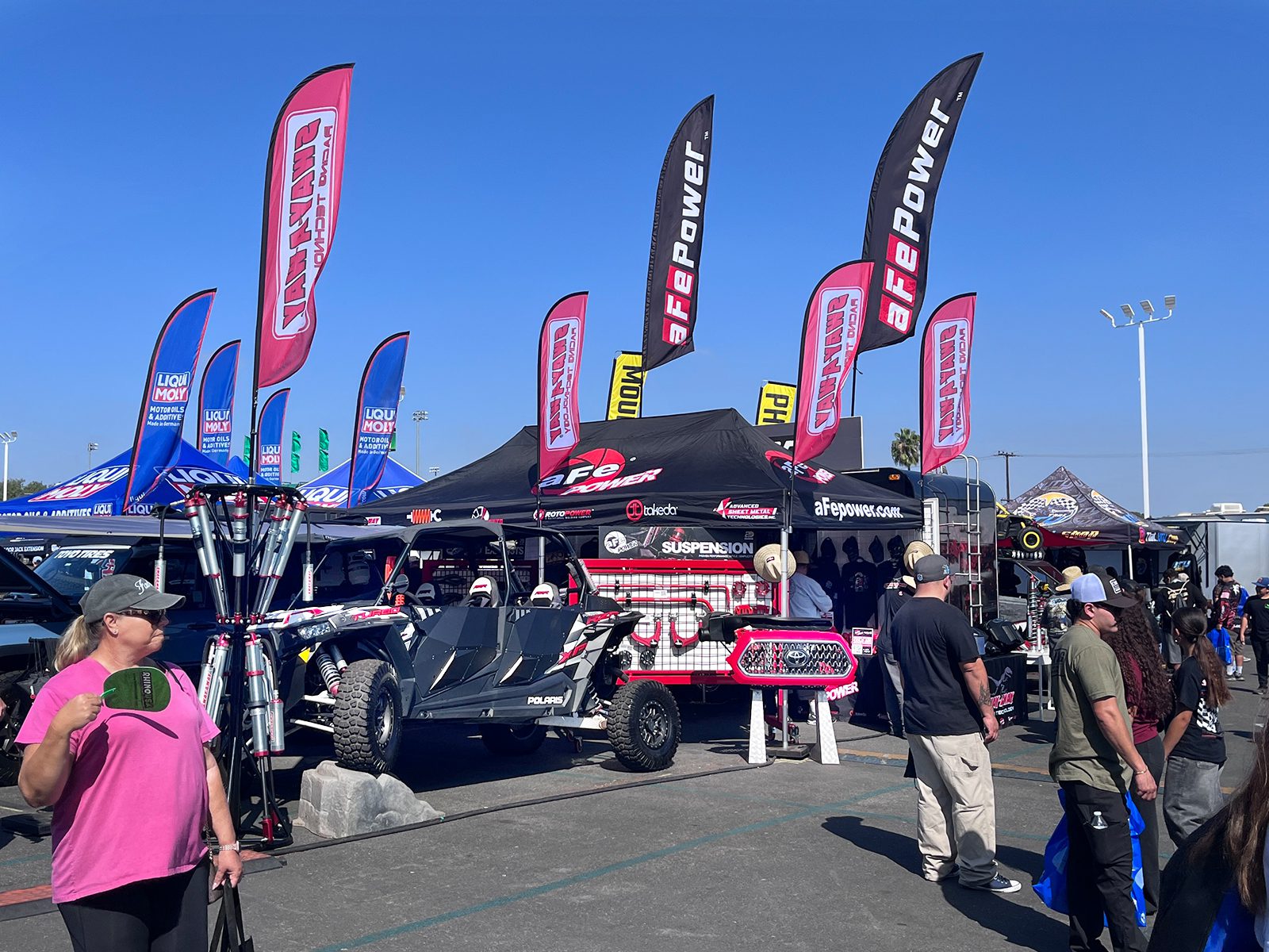 Line of Jeeps at outdoor car show