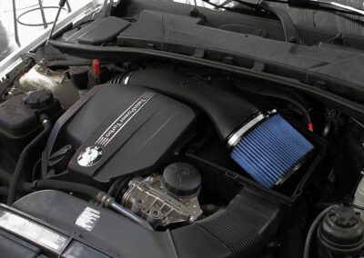 Open Stage-2 aFe Intake on BMW N55 with blue filter