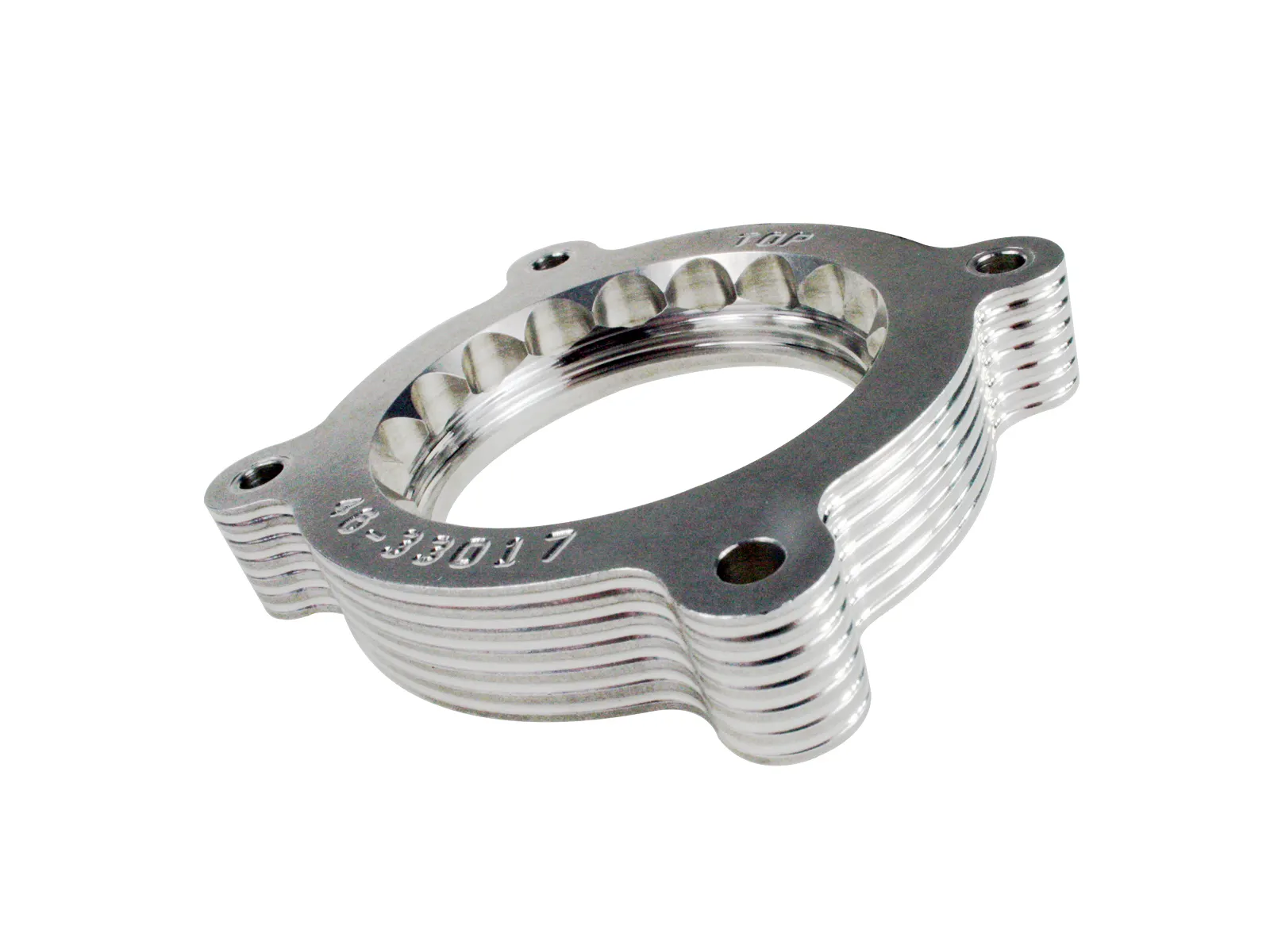 Billet Aluminum Throttle Body Spacer for Ford F-150 EcoBoost on white background