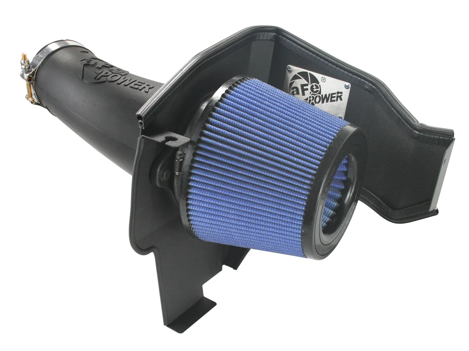 Blue Performance filter with short ram intake with heat shield for the Dodge Challenger/Charger 6.4L 392