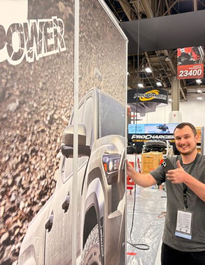 SEMA Booth Setup