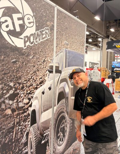 SEMA Booth Setup