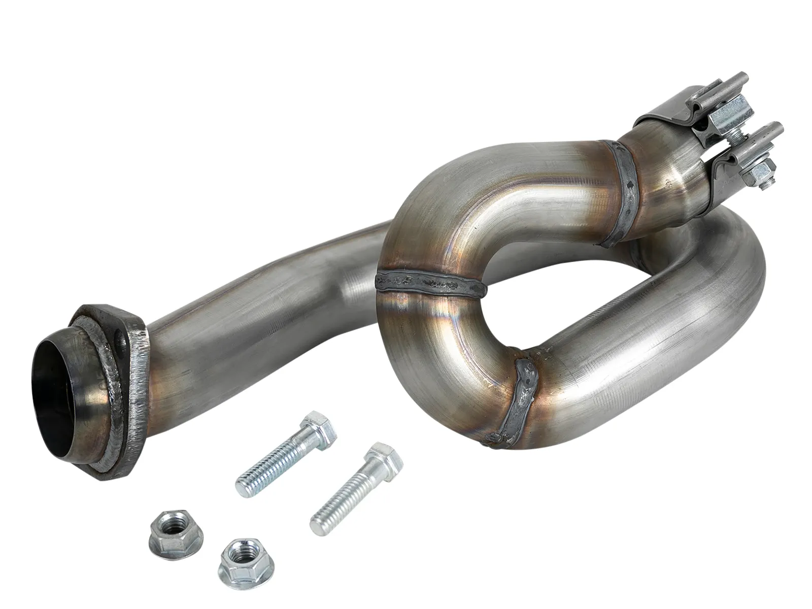 aFe Stainless Steel Loop Relocation Pipe for Jeep Wrangler JL on white background