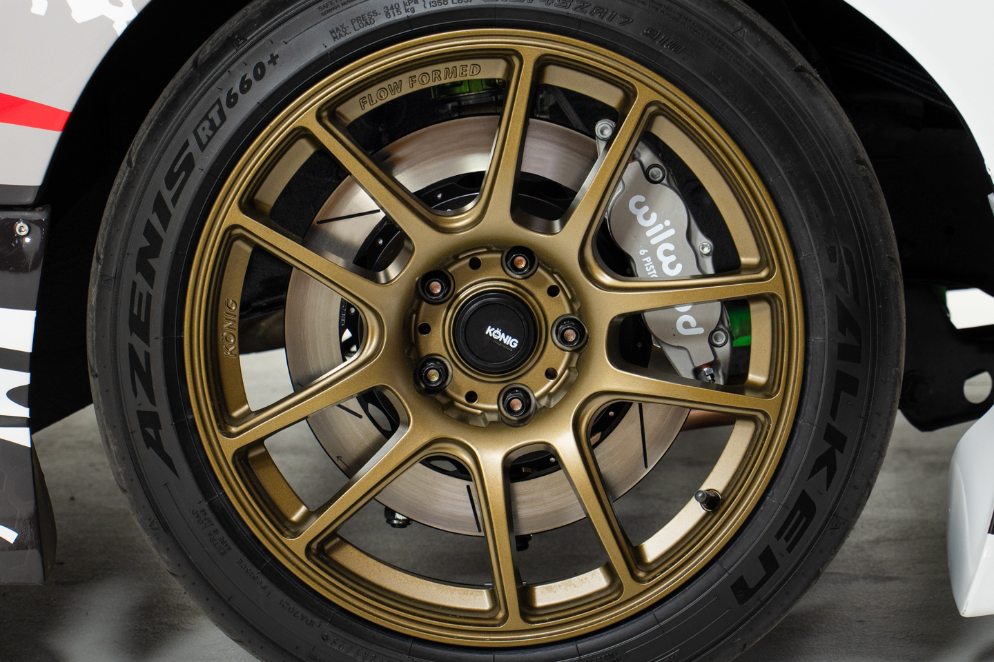 Gold Konig Wheels Nissan S13