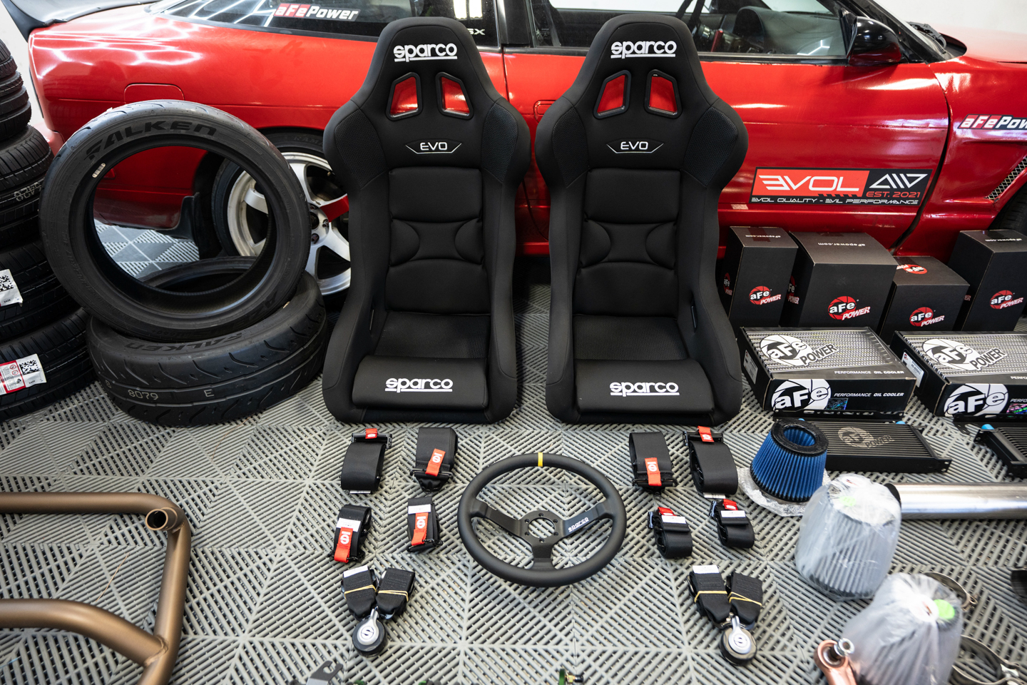 Nissan Drift Car Sparco Seats and Steering wheel