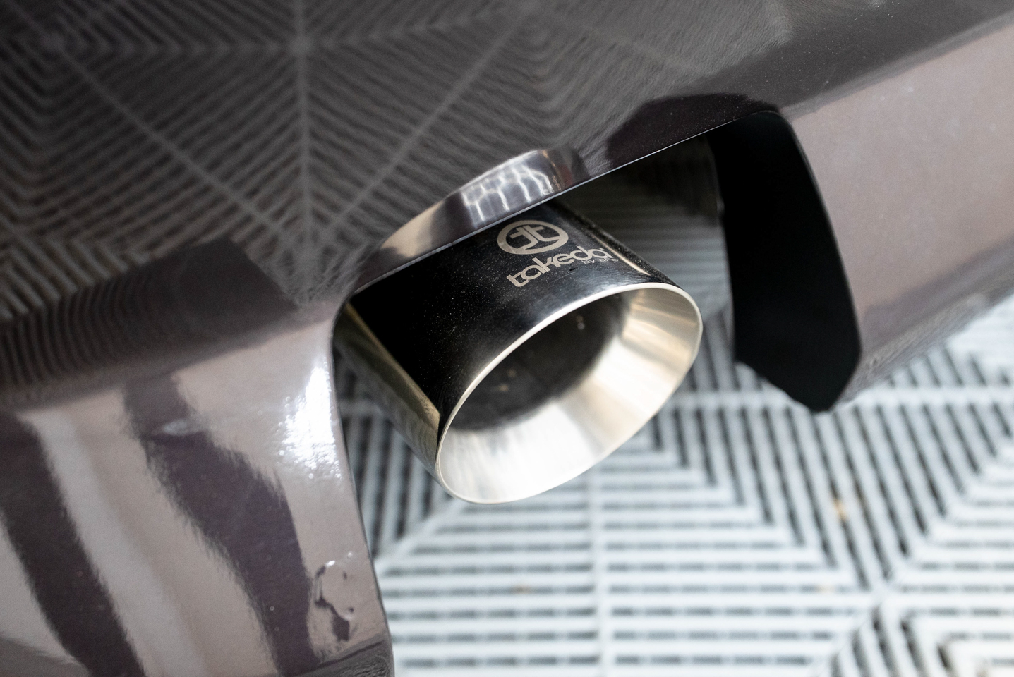 Takeda Exhaust tip on drift car