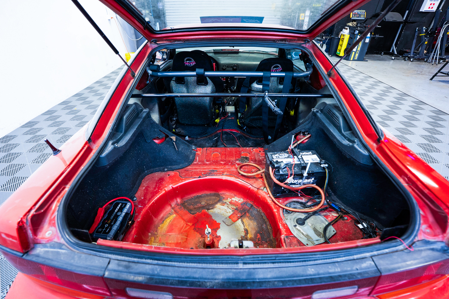 Nissan 240sx Drift Car Trunk before