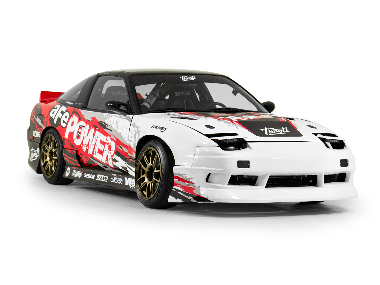 Throtl aFe Nissan S13 Drift Car on white background