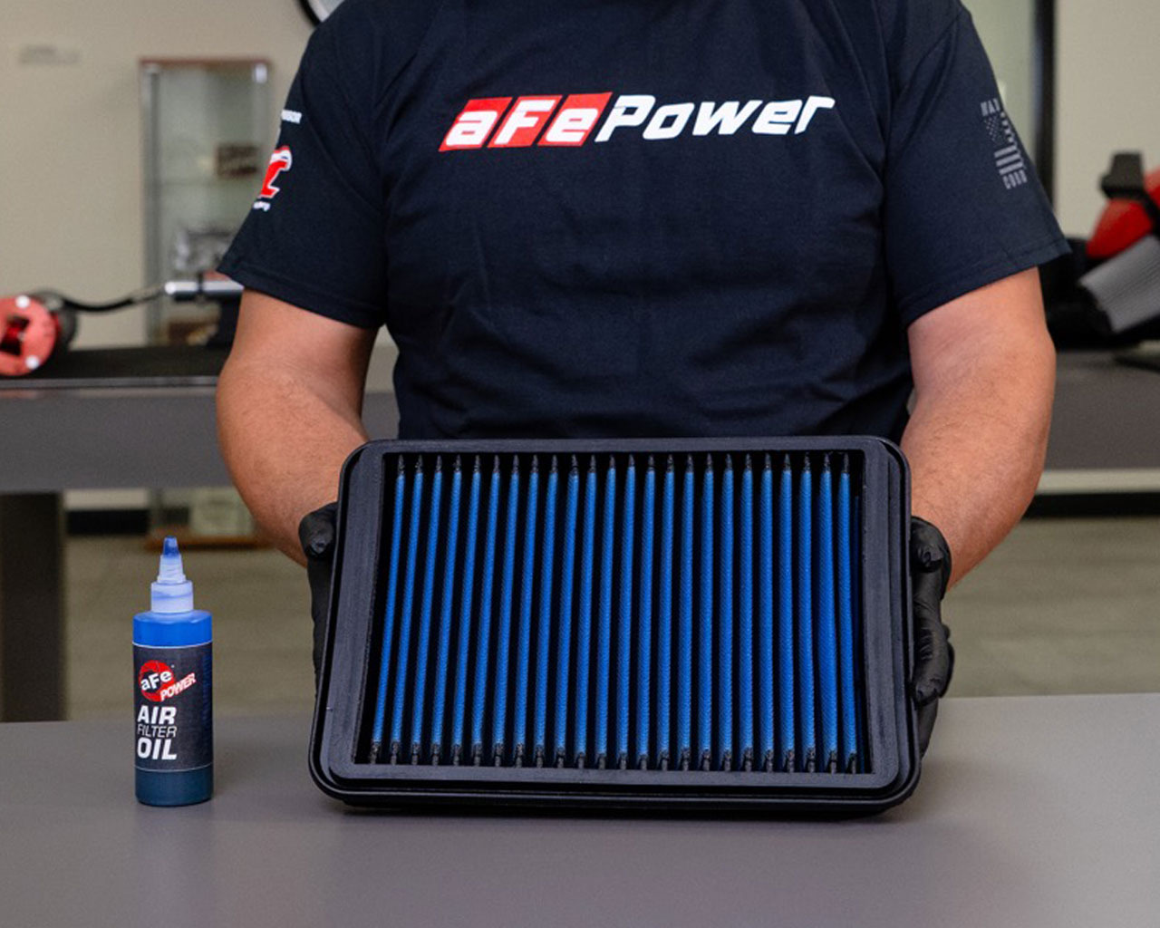 After oil wicks on aFe air filter