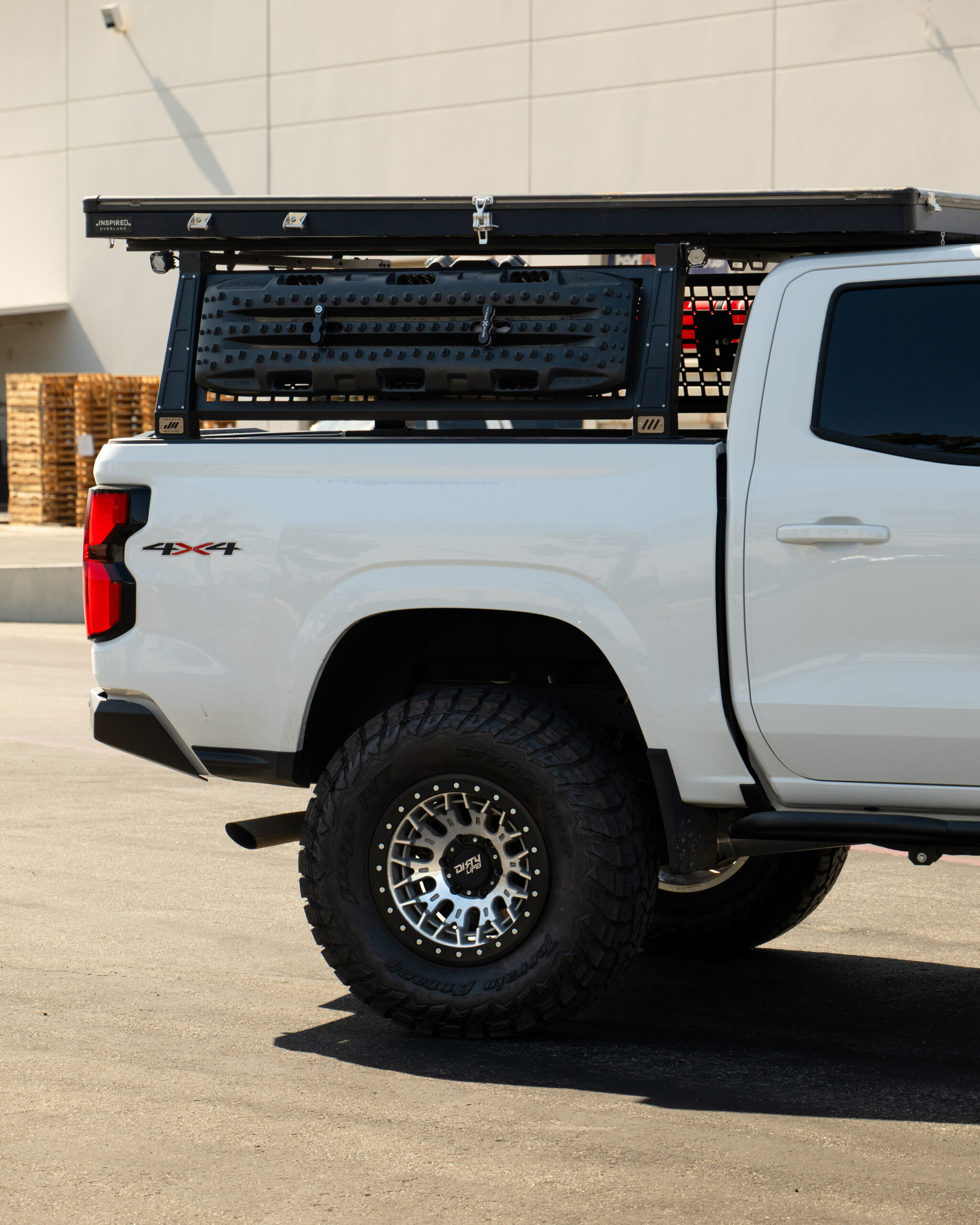 Chevy truck bed racking and aftermarket exhaust