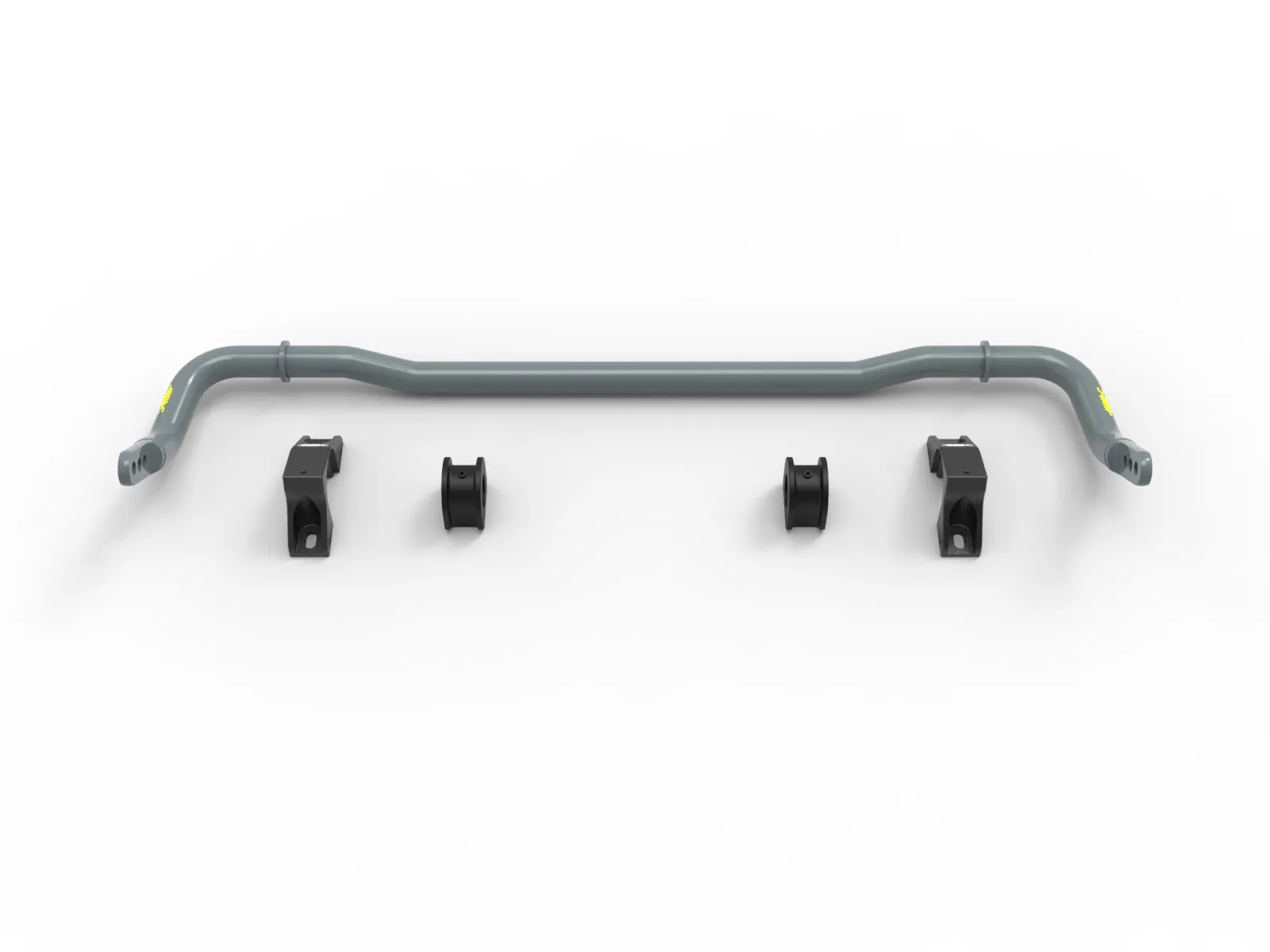 440-901001fg_5-Front-Sway-Bar-Tesla Model 3 Grey front and rear aftermarket aFe sway bars and bushings for Tesla 3 Electric Car on white background